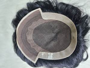 Perruques pour hommes en cheveux brésiliens Remy 100% vierges, transparentes pour lace front, respirantes, fabriquées au Bangladesh, vente en gros - Product Image 5