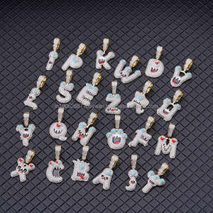 Colgantes de letras Hip Hop personalizados GIA certificado Iced Lab crecido diamante alfabeto Bling encantos joyería - Product Image 1