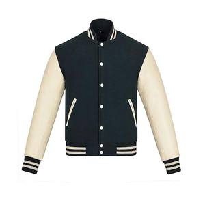 Hombres Letterman Varsity Chaquetas Cálido Invierno Béisbol Bomber Mangas de cuero Chenille Bordado Logo Tela Varsity - Product Image 2