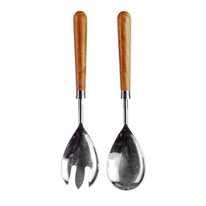Ensemble de serveurs à salade en bois et résine indiens faits à la main 220 taux d'usine disponible pour les outils à salade - Product Image 4