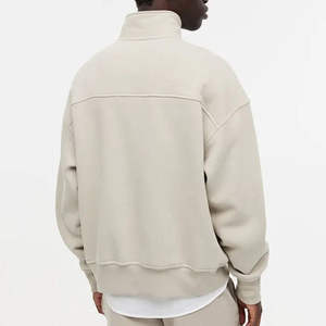 Sudaderas de Alta Calidad con Media Cremallera para Hombre, Camiseta de Forro Polar con Cierre de 1/4, Cuello Alto, Sudadera con Capucha con OEM - Product Image 5