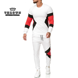 Ensemble de survêtements de fitness en coton 100% absorbant la transpiration et à séchage rapide, nouveau design, vêtements de course et d'entraînement écologiques pour l'extérieur, hiver - Product Image 3