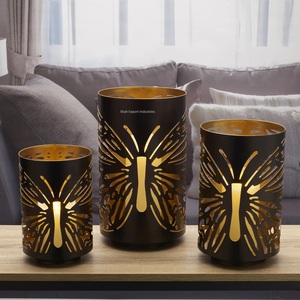 Butterfly Design High Quality Metal Votive <b>Candle</b> <b>Holders</b> Black Color for Home & Wedding Decor Round <b>Candle</b> Votive - Product Image 3