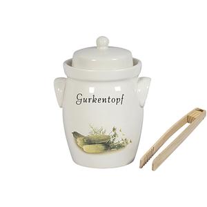 Gurkentopf 3.5 L with Wooden Handle and Recipe Food Storage & Container - Product Image 1