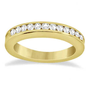 Anillo de Compromiso Clásico de Oro Amarillo de 14K con Diamante de 0.72ct en Engaste de Canal para Boda, Fiesta, Aniversario o Regalo - Product Image 6