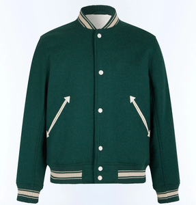 Vestes de baseball sur mesure pour hommes hiver et automne 100% laine veste de style hip hop avec logo personnalisé brodé pour homme - Product Image 4