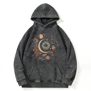 Sweat à capuche personnalisé surdimensionné et lourd Vintage Wash Streetwear Pullover French Terry Blank Logo Hoodie Fabricant - Product Image 3