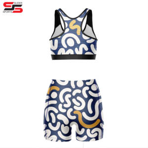 Soutien-gorge de sport pour femmes avec short taille haute 2 pièces dans un style unique pour les femmes soutien-gorge et short de motard OEM ODM - Product Image 2