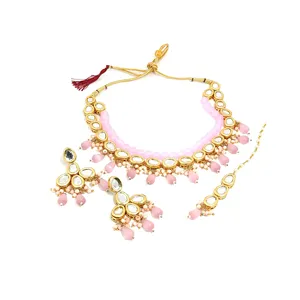 18K Gold Plated Kundan Necklace <b>Set</b> with Zircon <b>Pearl</b> Diamond Vintage Style for Wedding Party Gift Classic Copper Brass <b>Jewelry</b> - Product Image 3