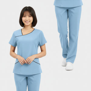 Commande en gros de tenue médicale en deux pièces, matière extensible et confortable, idéale pour les médecins, les infirmières et les aidants - Product Image 2