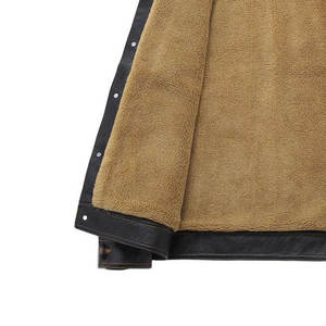 แจ็กเก็ตหนังสำหรับผู้ชายเสื้อแจ็กเก็ตหนังสำหรับผู้ชายสีทึบสั่งติดฉลากได้ตามต้องการ - Product Image 5