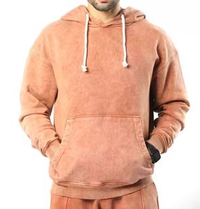 Survêtement en coton délavé à l'acide pour hommes 2025 dernier style de vêtements de rue survêtement délavé à l'acide pour hommes - Product Image 3