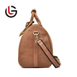 Sac de transport en cuir véritable brun clair résistant à l'eau résistant à l'eau de grande capacité - Product Image 3