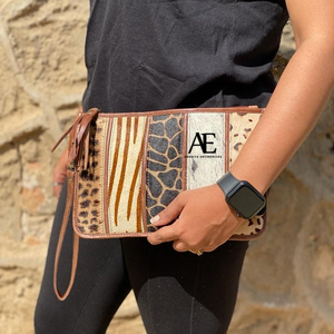 Bolso de mano de piel auténtica hecho a mano para mujer, Pochette elegante, billetera de cuero - Product Image 1