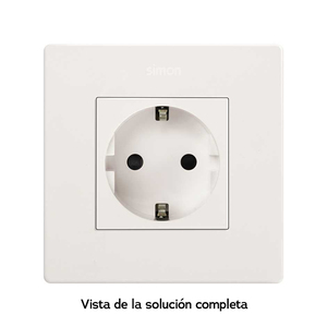 Base per presa Schuko bianca con terminali a vite Simon 270 (20000432-090) - Product Image 2