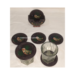 Handmade Natural Soapstone Round Shape And Unique Bird Shape Design <b>Coaster</b> <b>Set</b> For Home Hotel And Restaurant Decoration Purpose - Product Image 3