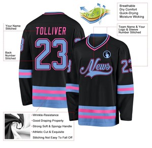 Customizable Unisex Reversible Hockey Jersey Set Heat-Transfer Printed Logo Name Quick Dry Anti-Bacterial Ice Hockey Wear (100% - Product Image 6