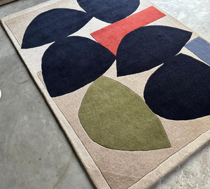 Nouveaux tapis en laine tuftés faits main Starry Skies, motif abstrait bleu, taille et couleur personnalisables pour l'exercice - Product Image 3