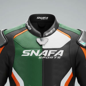 Chaqueta de Cuero para Motocicleta de Hombre, Cuello Camisero, Personalizada, de Primera Calidad, Nueva Llegada, la Más Popular - Product Image 4