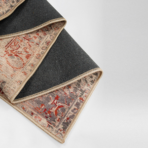 Alfombra Turca Vintage Art Deco con Medallón, Estilo Tradicional Desgastado, Lavable, Plegable, de Pelo Corto, Fabricante OEM ODM - Product Image 3