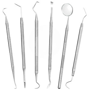 Juego de 15 instrumentos dentales: Elevadores, fórceps, espejos, sondas, exploradores, pinzas endodónticas, punzones de acero inoxidable - Product Image 5