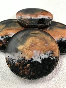 Posavasos de resina de lujo hechos a mano DURABILITY, almohadillas cuadradas de colores personalizables para mesa, juego de alfombrilla de cocina, el mejor precio - Product Image 3