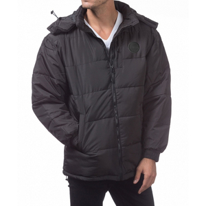 Recién llegado, chaqueta de invierno acolchada alta negra para hombre, capucha cortavientos cálida, tela de lona duradera, diseño largo a la moda - Product Image 6