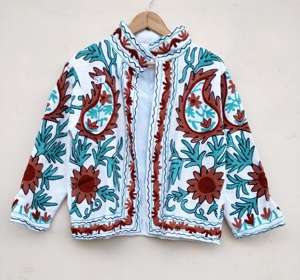 Attractive Hand Embroidered Suzani Jacket for Women Spring Bohemian Boho Women <b>Coat</b> Festival Special Gift - Product Image 3