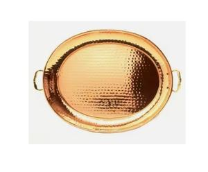 Mesa de restaurante Bandeja de servicio de metal de cobre Decoración Bandeja de servicio de metal de cobre Brillante Martillado Rectangular - Product Image 6