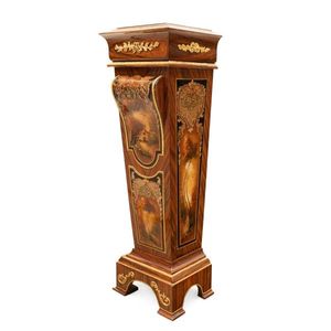 Colonne décorative en bois peinte à la main de luxe - Product Image 4