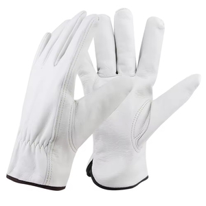 Gants de travail en cuir de vache grain de qualité supérieure pour conducteur Gants de protection des mains en cuir de sécurité industrielle Gants de conduite robustes - Product Image 4