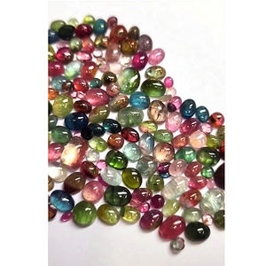 159 piezas de turmalina múltiple Natural 4x3 6x4 7x5mm cabujón ovalado 111 Cts lote Iroc ventas cabina turmulina de alta calidad US $45 para todos - Product Image 3