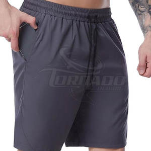 Short coupe-vent pour hommes avec logo personnalisé pour l'été Short décontracté à taille élastique Short en coton et polyester - Product Image 3