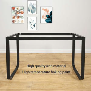 Patas de mesa industriales negras, base de hierro resistente para muebles de bricolaje, escritorios y mesas de comedor - Product Image 2