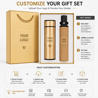 Ensemble cadeau tasse et parapluie avec affichage de la température intelligent OEM ODM, logo personnalisé, coffret cadeau d'entreprise, cadeau promotionnel