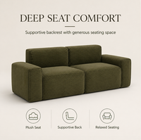 Canapé modulaire combinable en tissu velours côtelé, sectionnel, doux et confortable, pour salon, chambre à coucher, chambre d'amis