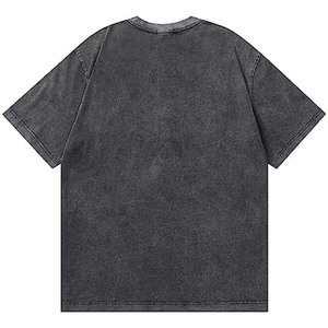 Vintage Crew Neck Printed Short <b>Sleeve</b> Cotton <b>Mens</b> Loose Fit Acid Wash <b>T</b>-<b>Shirt</b> - Product Image 1