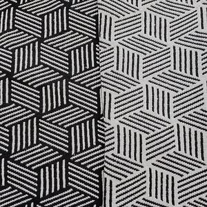 Elegant Jacquard Woven <b>Black</b> White Handbags for Women Boys/Girls Breathable Warp Knitted Double-Sided <b>Yarn</b>-Dyed Heavyweight - Product Image 3