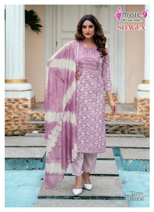 Ensemble Kurti 3 Pièces Prêt-à-Porter pour Femme, en Rayonne Pure, Imprimé, Style Traditionnel, Nouvelle Collection Mariage 2025 - Product Image 6