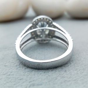 Custom Fancy Solitaire Engagement Wedding Anniversary Gift <b>Ring</b> VVS Lab Grown <b>Set</b> Trendy 925 Sterling <b>Silver</b> Diamond Parties - Product Image 4