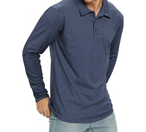 Polo homme de haute qualité, noir uni, manches courtes, tissu en coton respirant, style décontracté moderne, idéal pour l'été. - Product Image 3