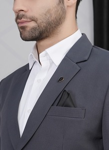 Blazer Gris para Hombre al por Mayor para Oficina, Bodas y Fiestas, Proveedor Mayorista de Fábrica de la India - Product Image 3