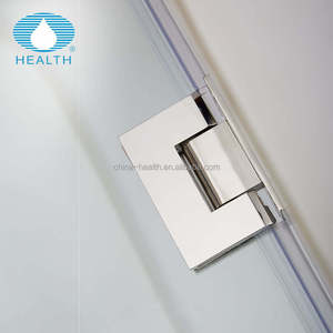 मैट काले स्विंग फ्रेमलेस सिंगल स्टेनलेस स्टील हिंग ग्लास शॉवर दरवाजा - Product Image 6