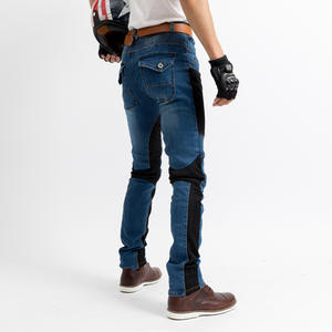 D-Ride Moto Black <b>Men's</b> Polyester/Cotton <b>Biker</b> <b>Jeans</b> with Removable Knee Protectors Breathable Quick Dry Design for All Seasons - Product Image 5