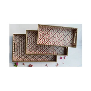 ถาดเสิร์ฟกาแฟ MDF สำหรับห้องครัวถาดเสิร์ฟกาแฟดีไซน์พิมพ์ลายเอกลักษณ์สำหรับบ้านและโรงแรม - Product Image 5