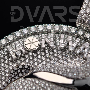 จี้รูปดาวแพนด้า925เพชรที่ปลูกในห้องทดลองแบบกำหนดเองจี้รูปกราสำหรับทั้งชายและหญิงทำจากเงินสเตอริ้เย็นสดใสแบบคลาสสิก - Product Image 6