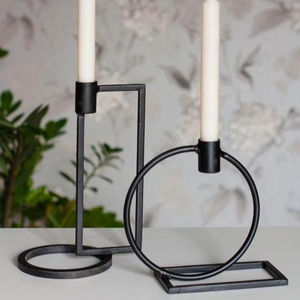 Customizable Modern and Vintage 1 <b>Wick</b> <b>Candle</b> Holders Iron Stand Metal Candelabra for Taper <b>Candles</b> Home Garden Decoration - Product Image 1