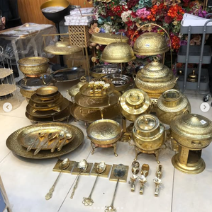 จานอุ่นอาหารสแตนเลสสีเงินมันวาวสำหรับ7L โรงแรมจานเสิร์ฟหรูหราปรับแต่งจานอุ่นอาหารแฟนซี - Product Image 5