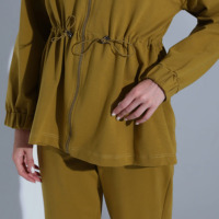 Vêtements de sport Hijab, vêtements de yoga à capuche, imprimé 2 en 1, écologique, grande taille, pour femmes musulmanes, coupe-vent islamique, uni, 100% coton