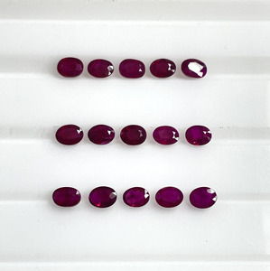 High Quality Natural Burma <b>Ruby</b> Heated 3x4mm Calibrated Oval Cut Reddish Pink Color Loose Gemstone for Making Necklace <b>Bracelet</b> - Product Image 2
